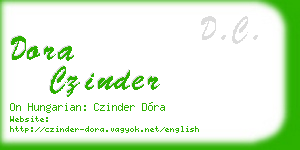 dora czinder business card